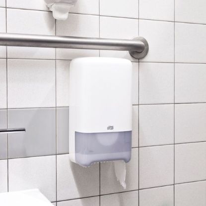 Tork Çift Rulo Tuvalet Kağıdı Dispenseri Beyaz resmi