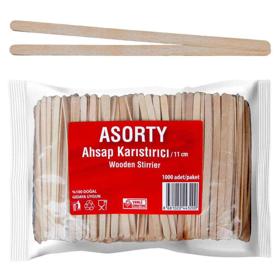Asorty Ahşap Karıştırıcı 11 cm 1000'li resmi