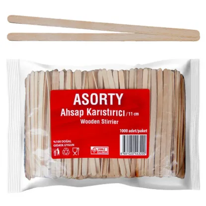 Asorty Ahşap Karıştırıcı 11 cm 1000'li resmi