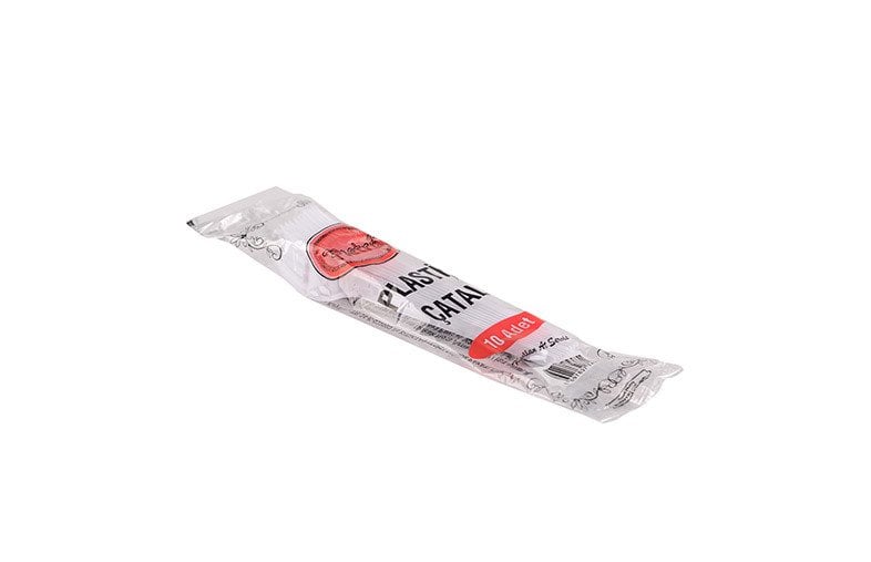 Şeffaf Plastik Çatal 10'lu resmi
