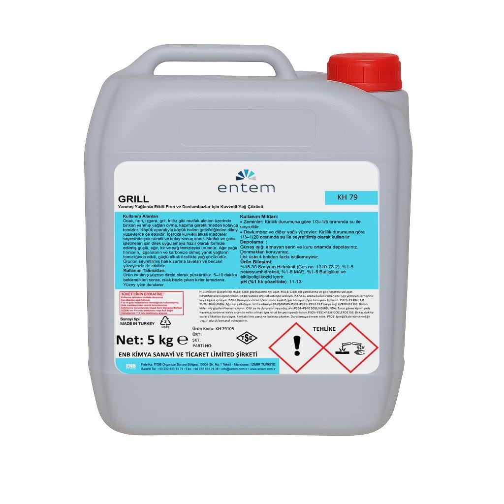 Entem Grill Ağır Yağ Çözücü Fırın Temizleme 5 Lt resmi