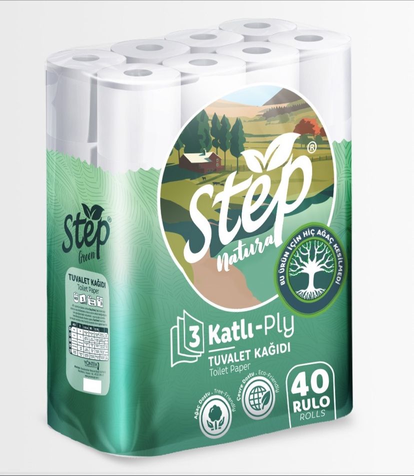 Step Green 3 Katlı 40’lı Çevre Dostu Tuvalet Kağıdı resmi