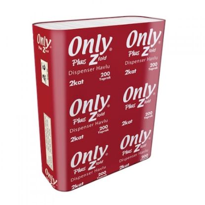 Only Plus Z Katlı Dispenser Havlu 200'lü 12 Paket resmi