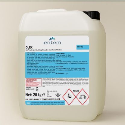 Entem Olex Çok Amaçlı, Zayıf Alkali, Hoş Kokulu Sıvı Genel Temizlik Maddesi 20 Lt resmi