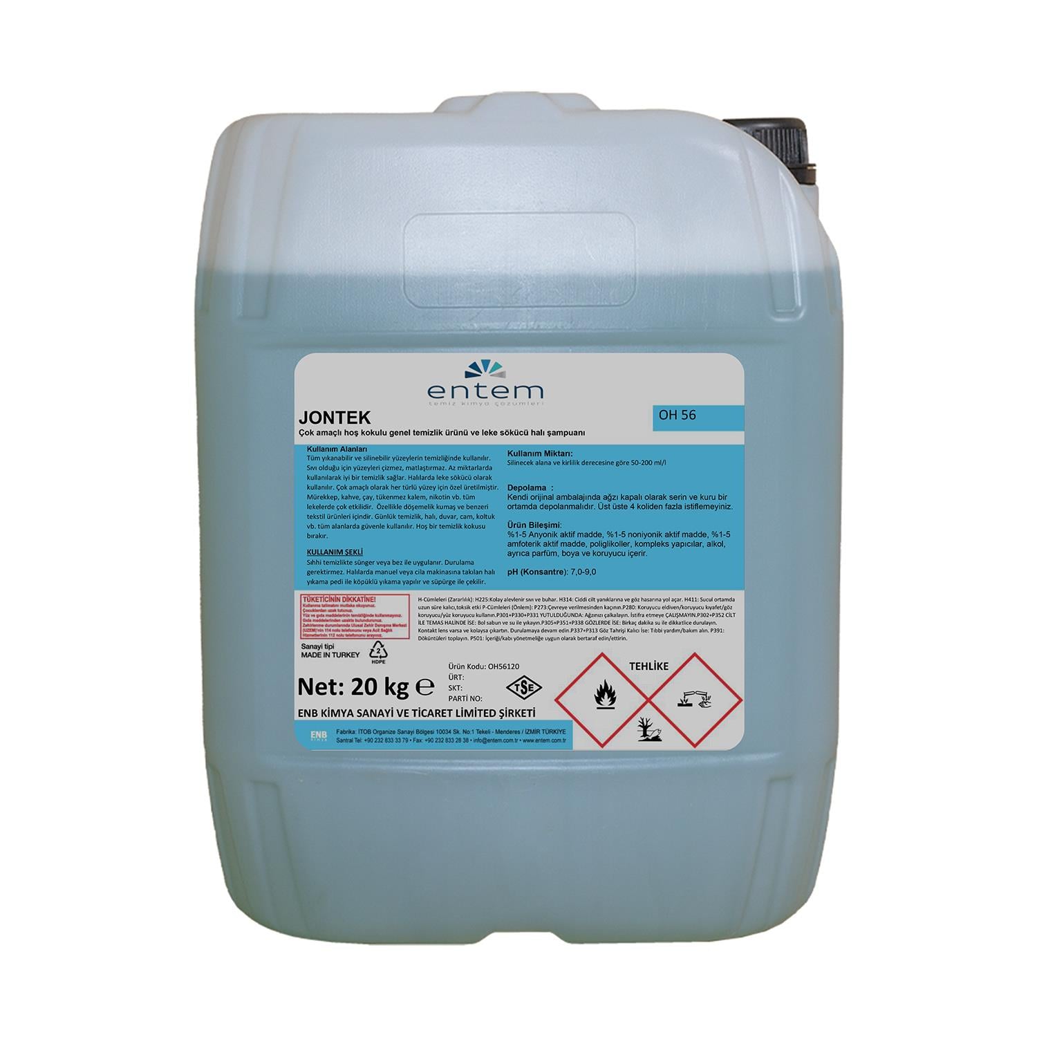 Entem Jontek Çok Amaçlı Temizleyici ve Leke Çıkarıcı 20 Litre resmi
