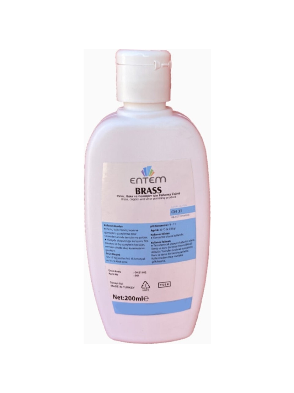 Entem Brass Pirinç, Bakır, Gümüş Parlatıcı 250 ml resmi