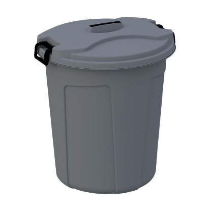 Ki̇li̇tlenebi̇li̇r Kapakli Yuvarlak Çöp Kovasi 70 Lt resmi