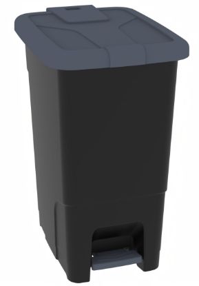Slim Çöp Kovasi 30 Lt - Si̇yah resmi