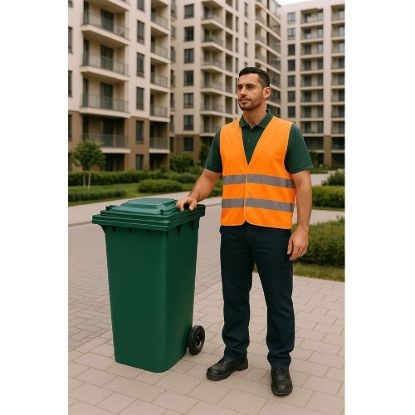 Tekerlekli Çöp Konteyner Yeşil Ctk-3001 resmi