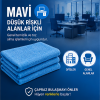 Microfiber Parlak Temizlik Bezi 40x40  55 Gr Mavi resmi
